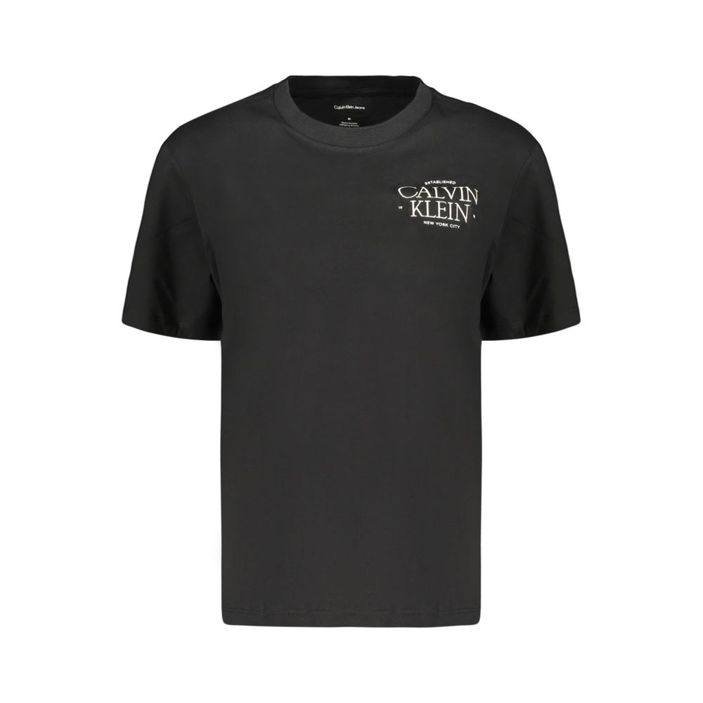 Camiseta de algodón negra para mujer Calvin Klein