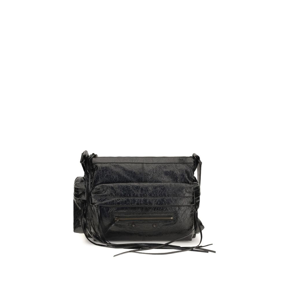 Bolso de Hombro Balenciaga Negro Cordero Ovis Aries Aries
