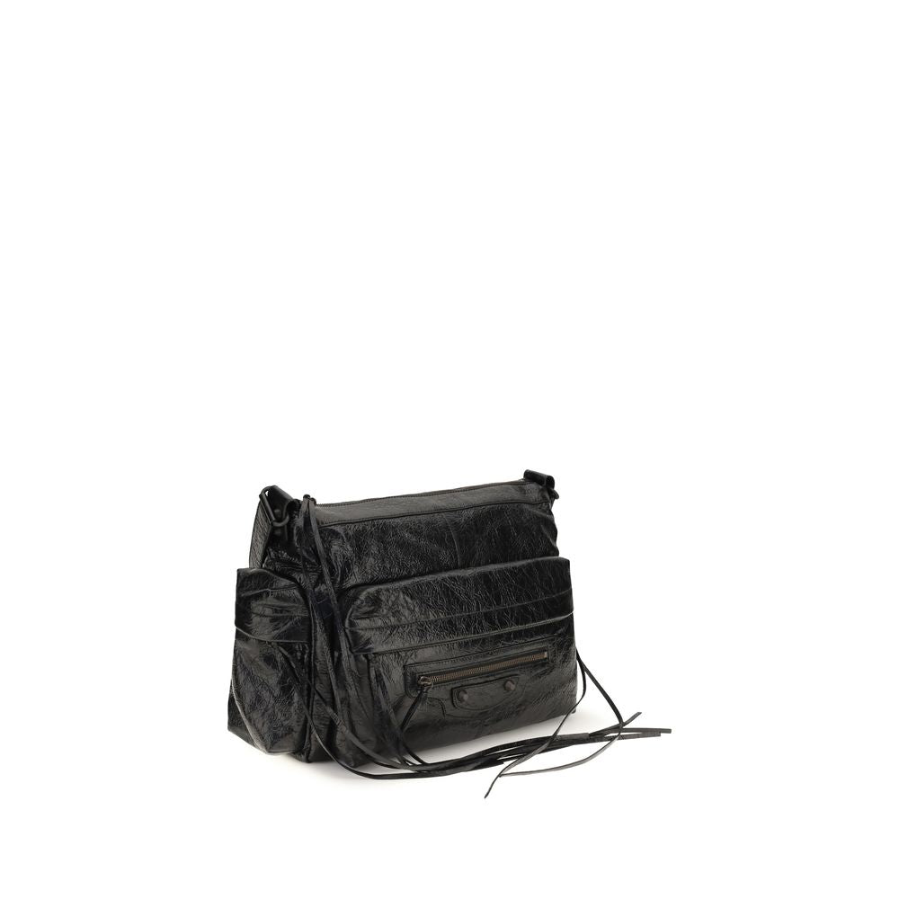Bolso de Hombro Balenciaga Negro Cordero Ovis Aries Aries