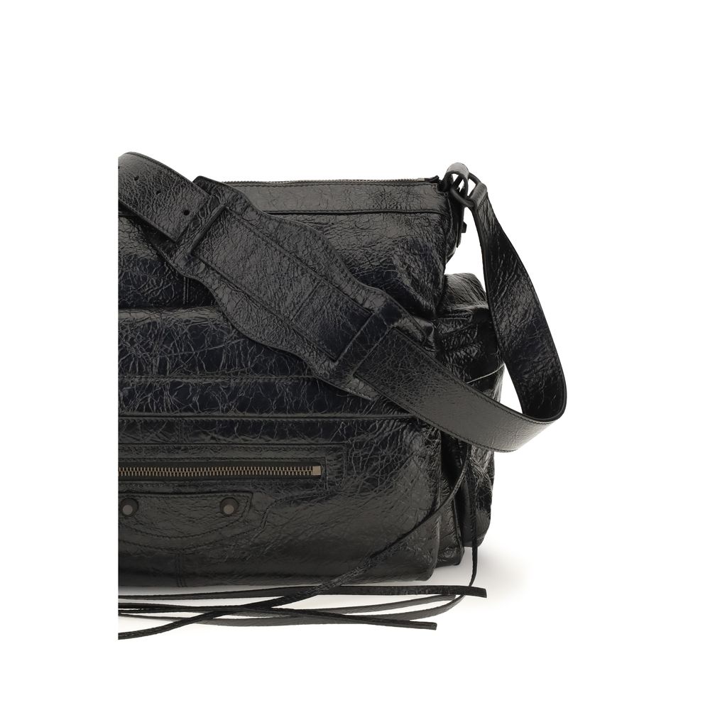 Bolso de Hombro Balenciaga Negro Cordero Ovis Aries Aries