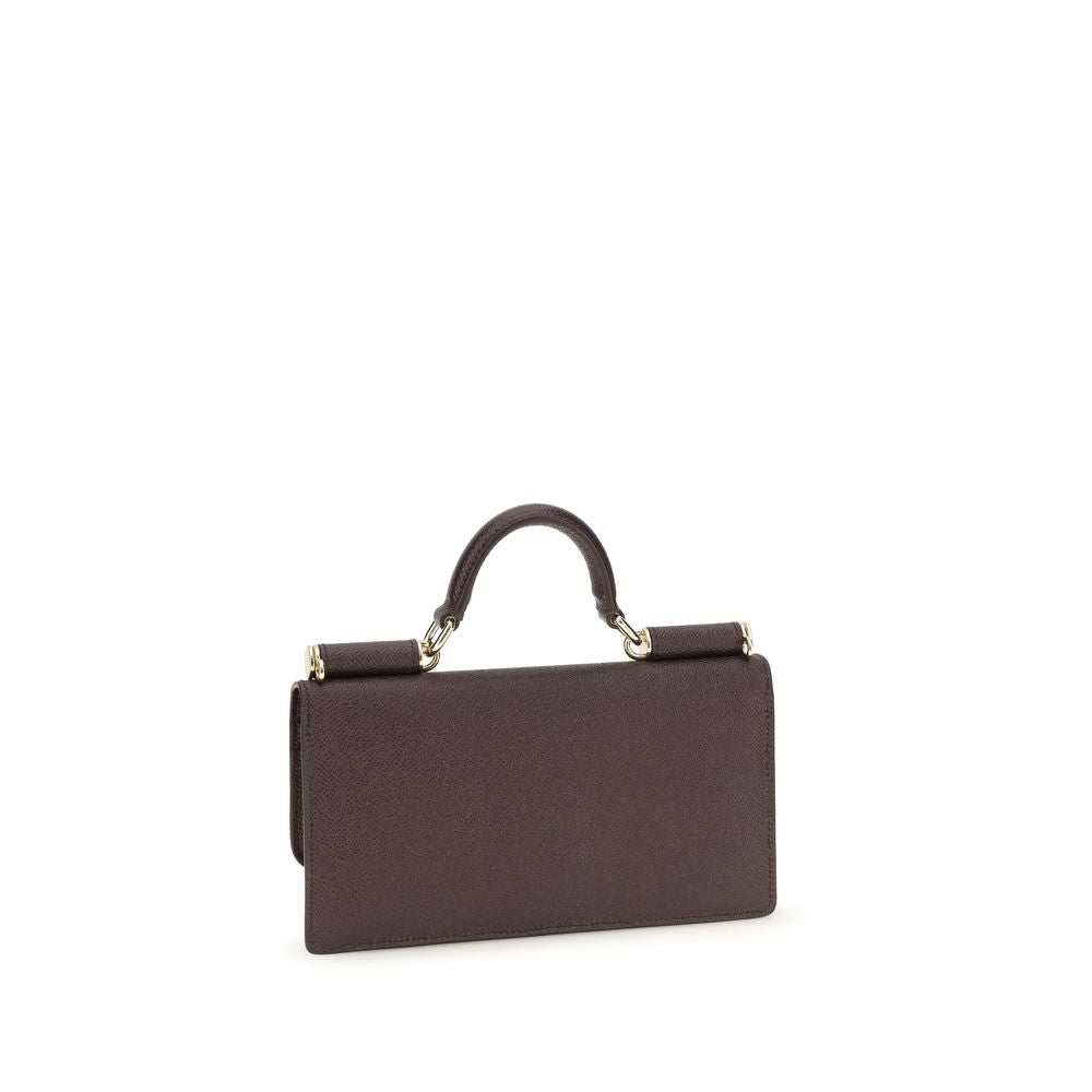 Bolso de hombro Dolce & Gabbana de piel de becerro marrón Bos Taurus