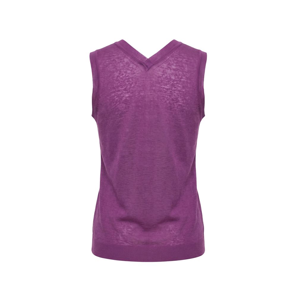Camiseta de tirantes de lino morado Malo para mujer