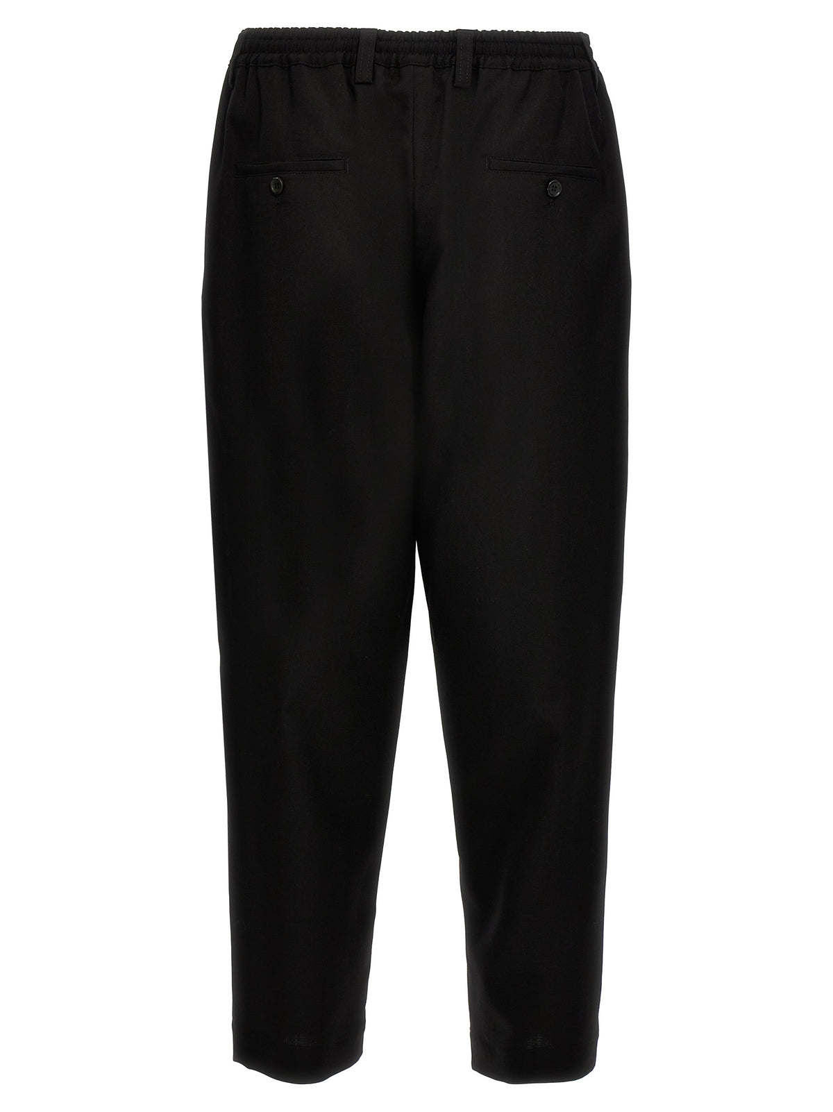 Pantalon court en laine vierge noire Marni