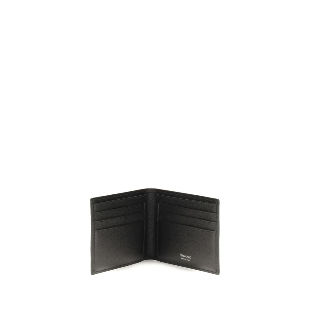 Cartera Ferragamo de piel de becerro negra Bos Taurus