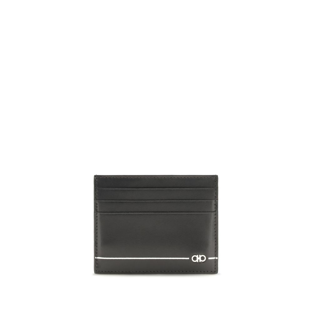 Cartera Ferragamo de piel de becerro negra Bos Taurus