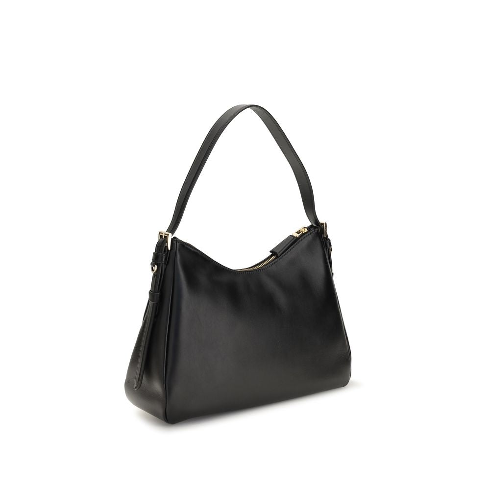 Bolso de hombro Prada de piel de becerro negra Bos Taurus