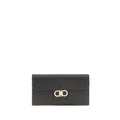 Cartera Ferragamo de piel de becerro negra Bos Taurus