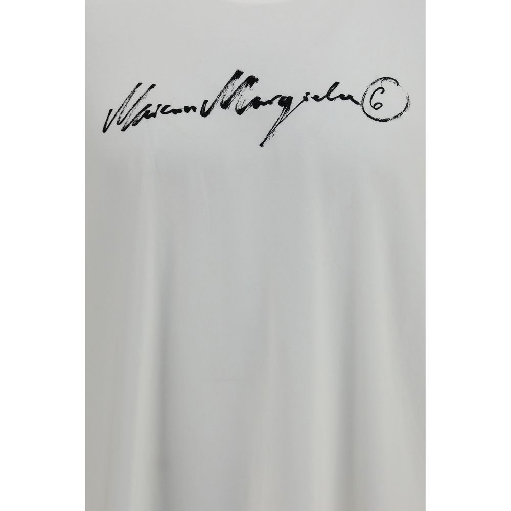 Camiseta de Algodón Blanca MM6