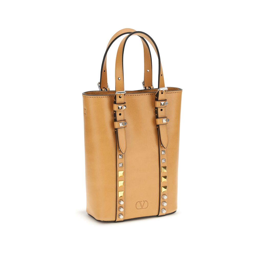 Bolso de Hombro Valentino Garavani Beige de Piel de Becerro Bos Taurus