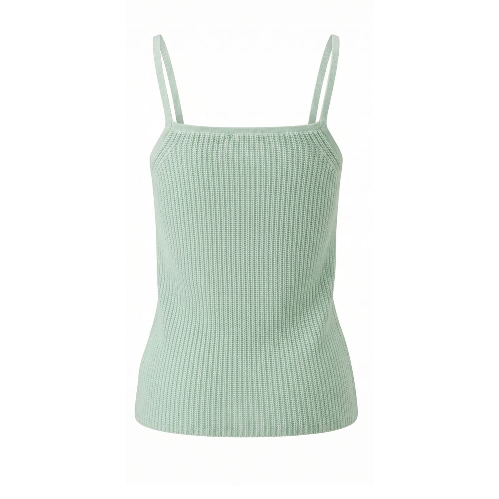 Malo Top sin mangas de lana verde para mujer