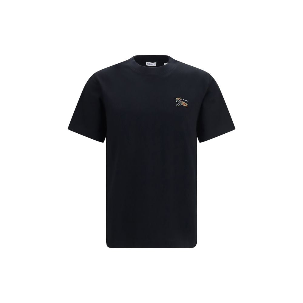 Camiseta de algodón negra de Burberry