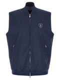 Brunello Cucinelli Blue Polyester Sleeveless Jacket