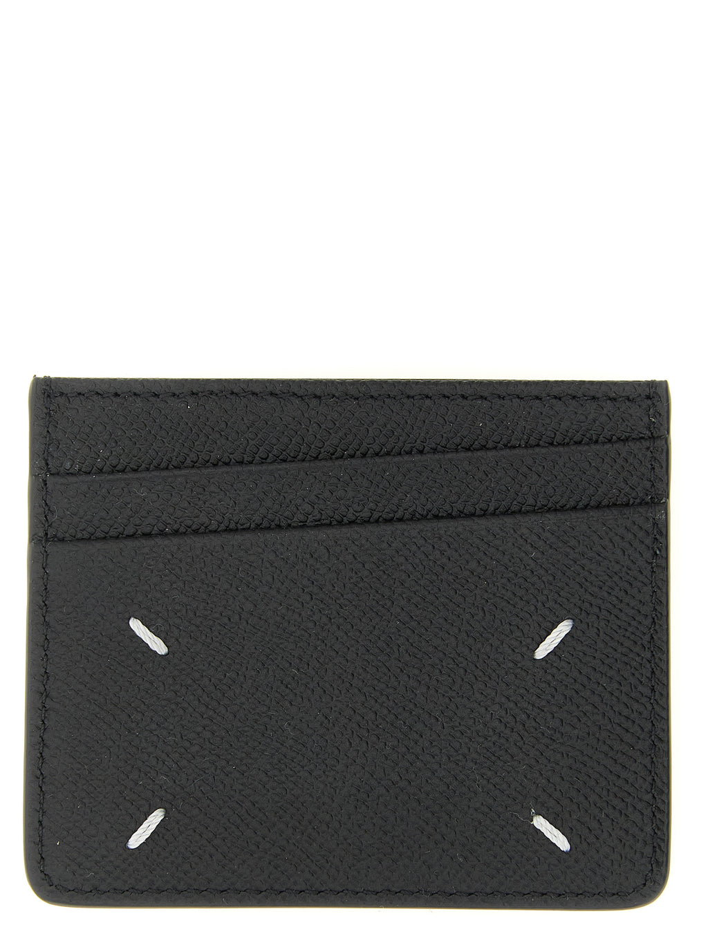 Porte-cartes en cuir de veau noir Maison Margiela