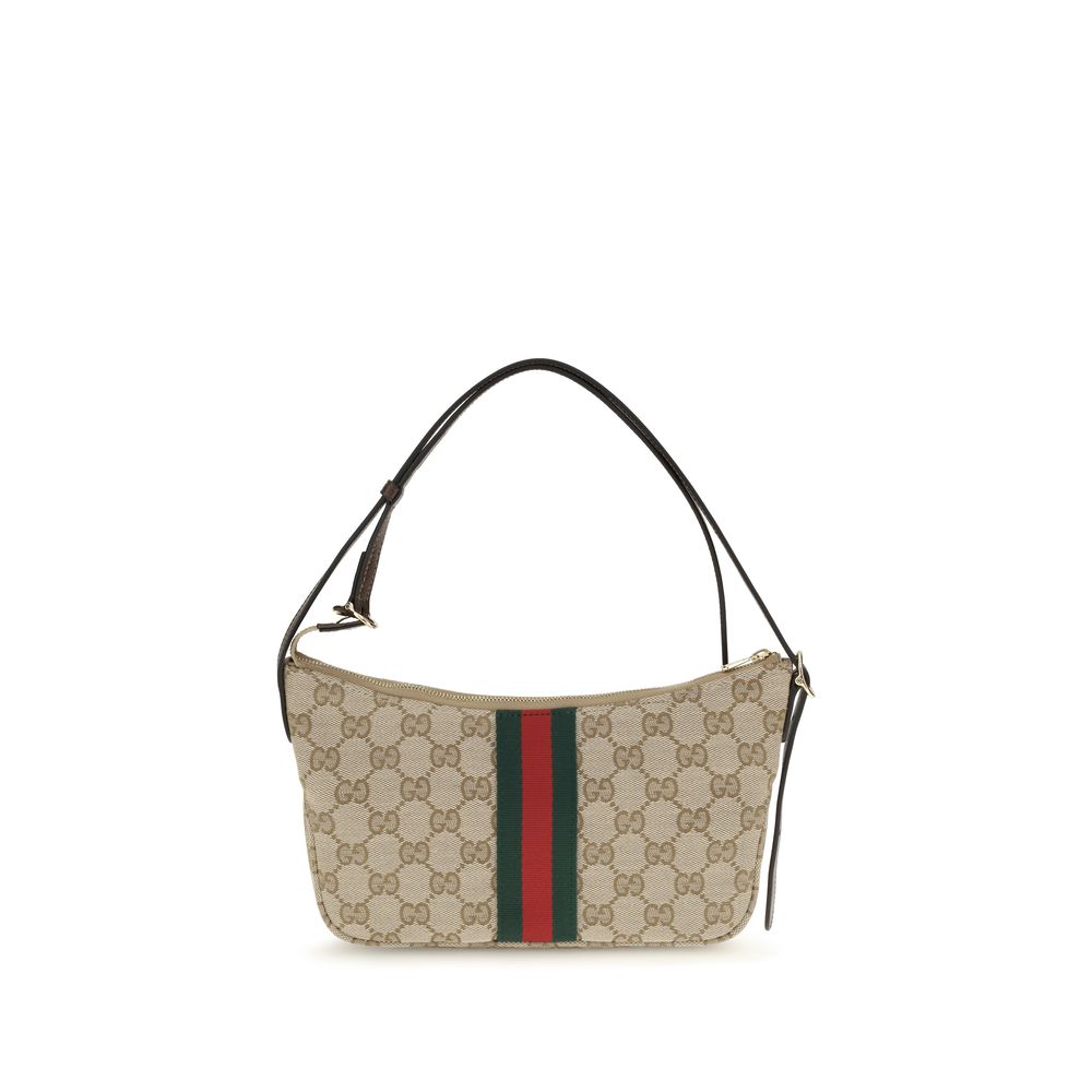 Bolso de hombro Gucci de tela beige