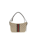 Bolso de hombro Gucci de tela beige