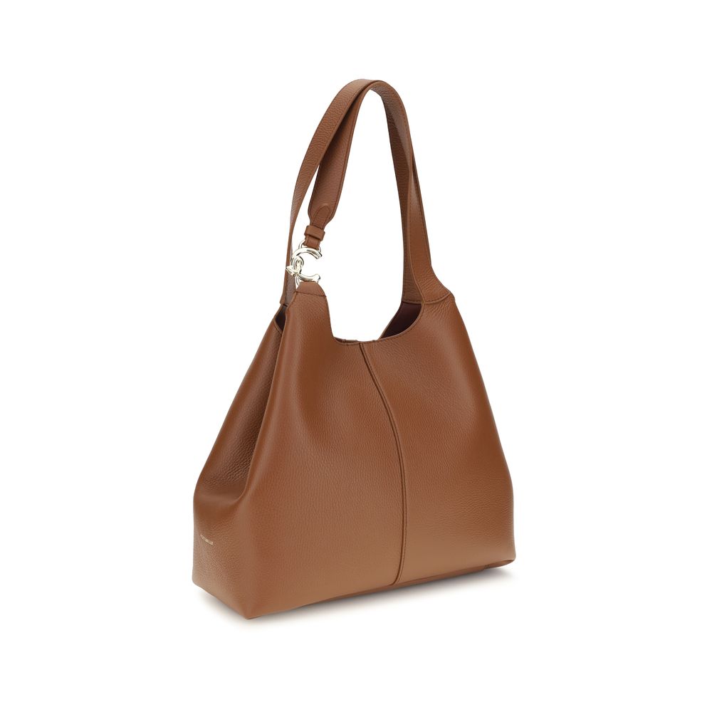 Bolso de hombro Coccinelle de piel de becerro marrón Bos Taurus