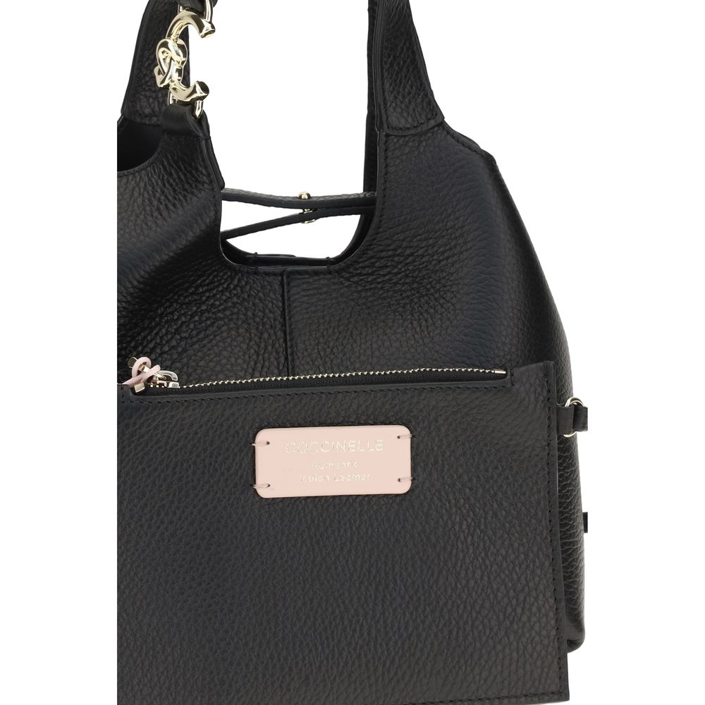 Coccinelle Black Calf Leather Bos Taurus Shoulder Bag