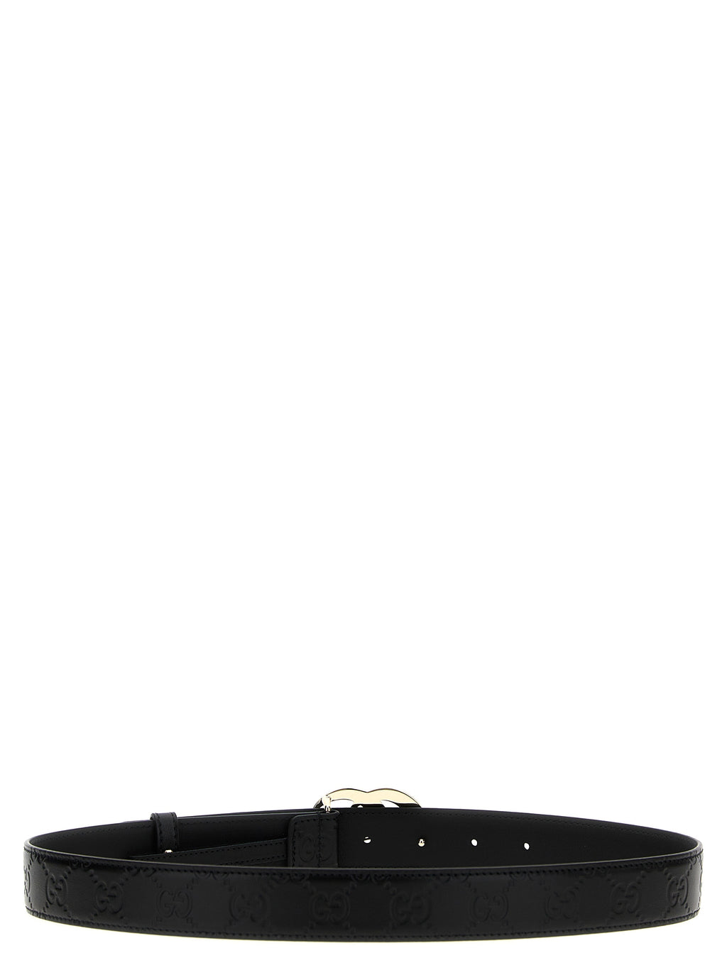 Ceinture classique Gucci en cuir de veau noir