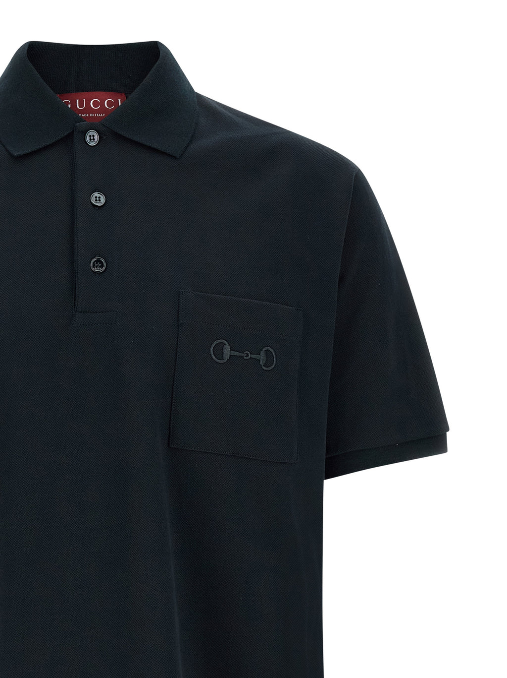 Polo de algodón azul Gucci