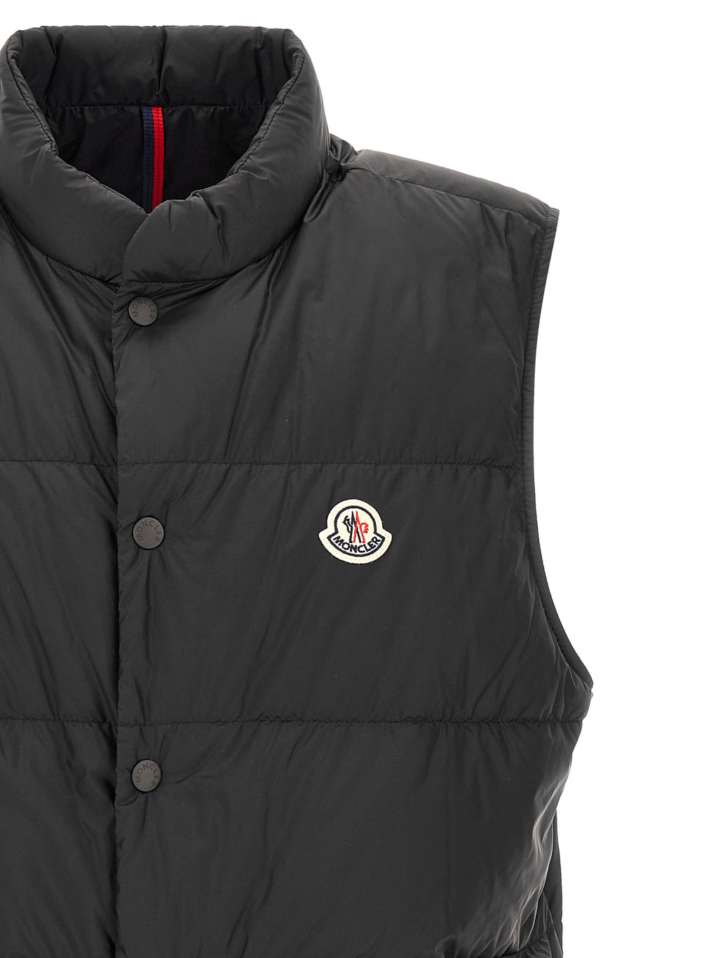 Moncler Chaqueta sin mangas de poliamida negra