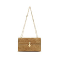 Savette Beige Calf Leather Bos Taurus Shoulder Bag