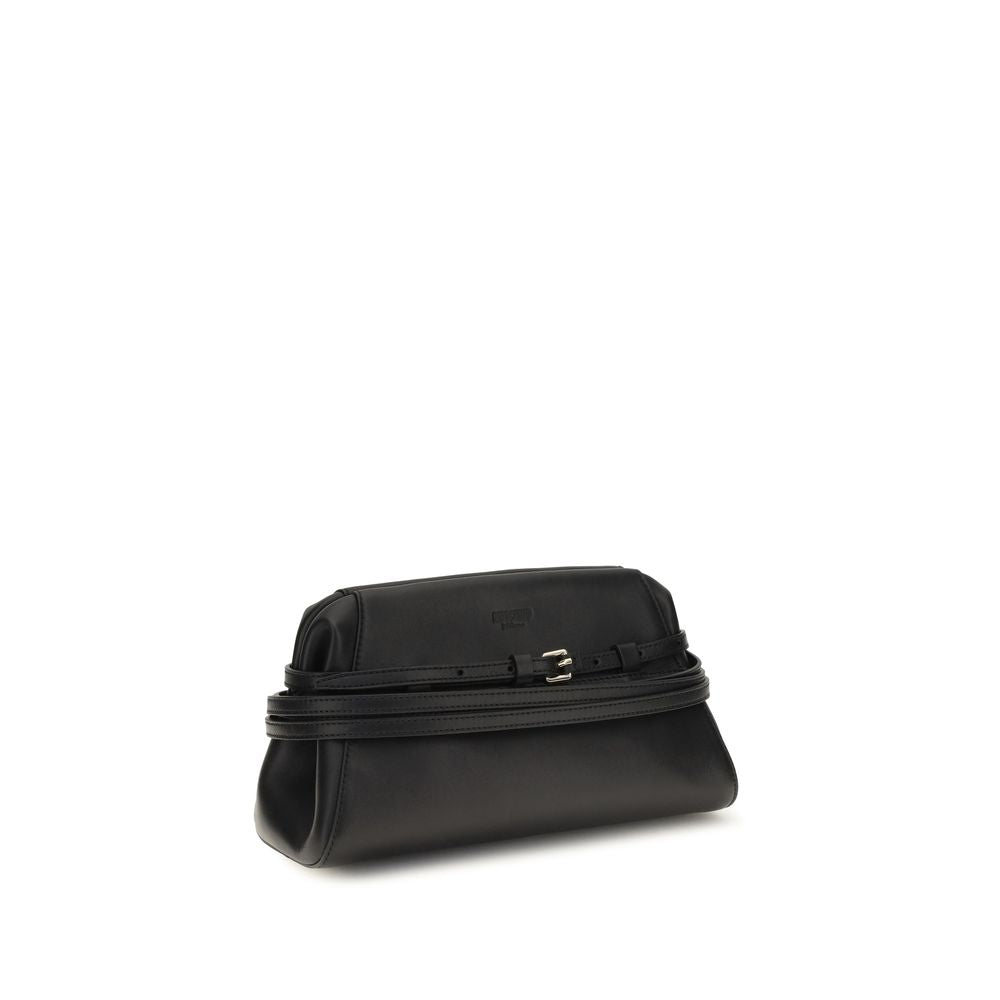 Moschino Black Goatskin Shoulder Bag