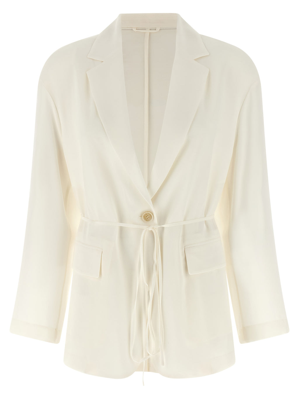 Brunello Cucinelli Beige Silk Blazer
