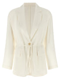 Brunello Cucinelli Beige Silk Blazer