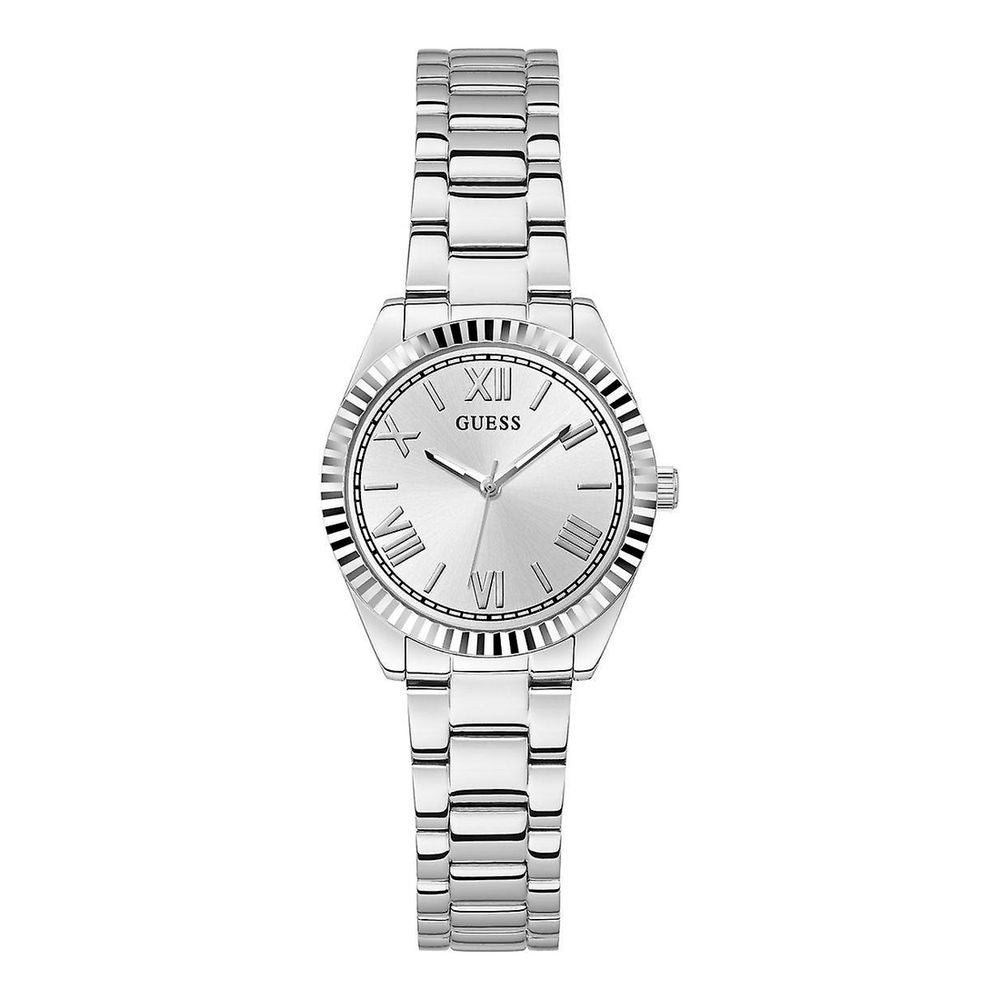 Reloj de vestir de acero inoxidable gris Guess