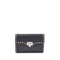 Bolso de hombro Valentino Garavani negro de piel de becerro Bos Taurus