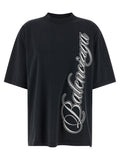 Camiseta Balenciaga de algodón negra