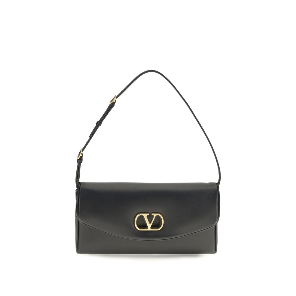 Bolso de hombro Valentino Garavani de piel de becerro marrón Bos Taurus