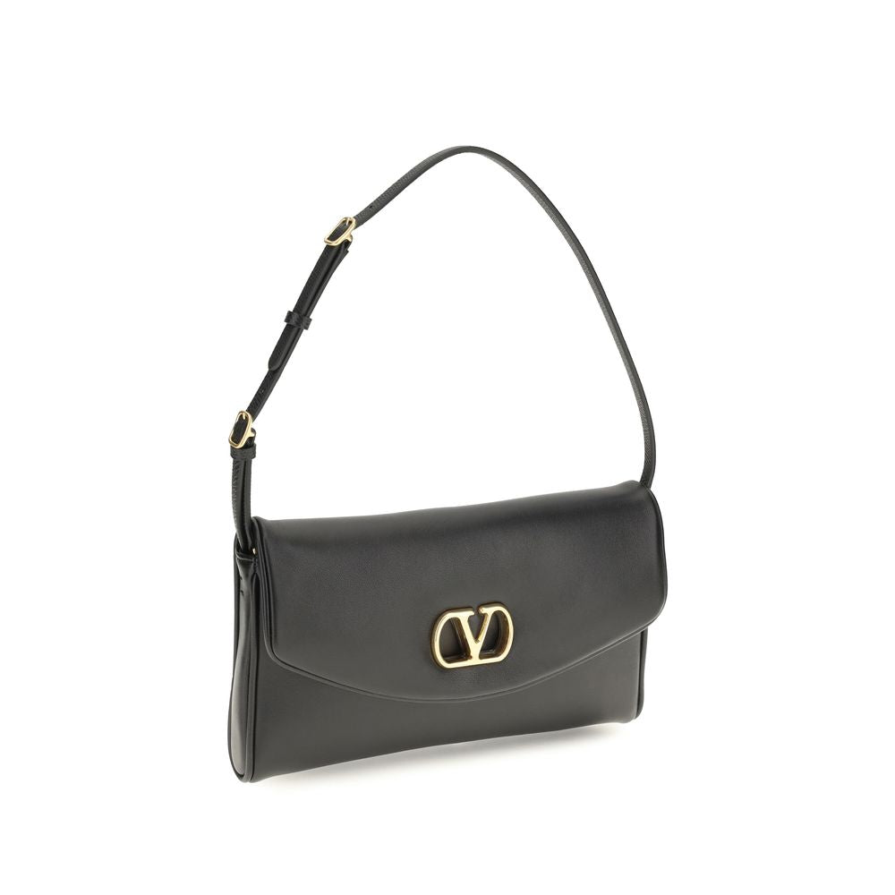 Bolso de hombro Valentino Garavani de piel de becerro marrón Bos Taurus