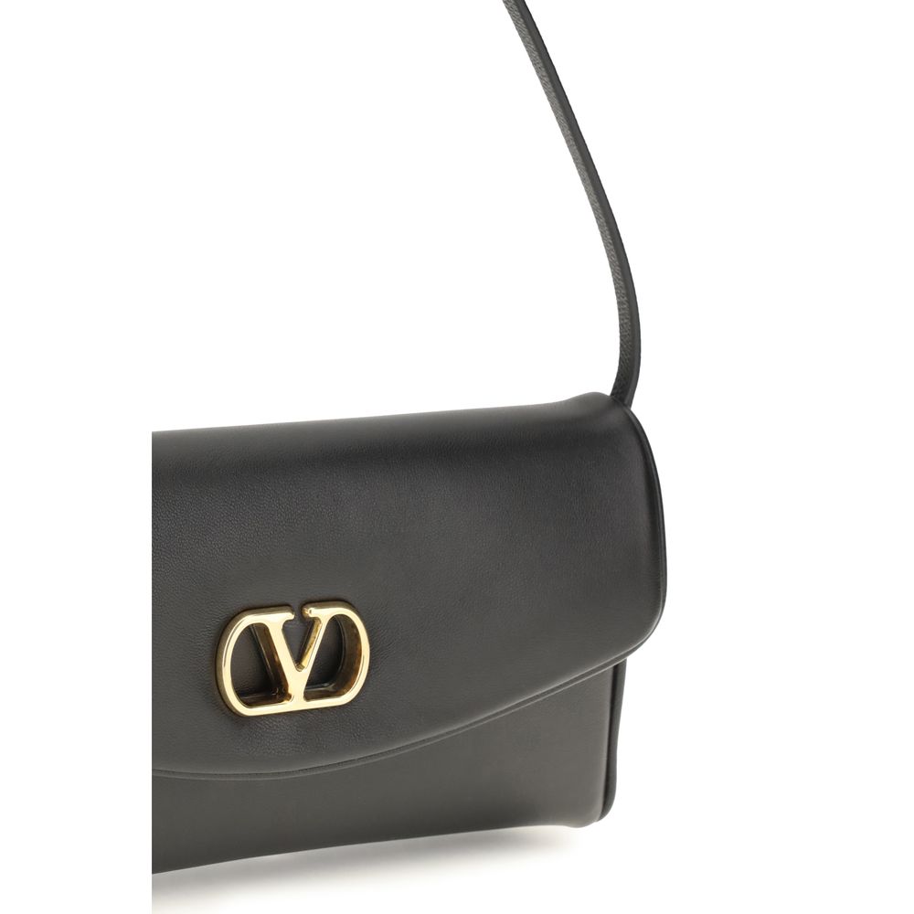 Bolso de hombro Valentino Garavani de piel de becerro marrón Bos Taurus