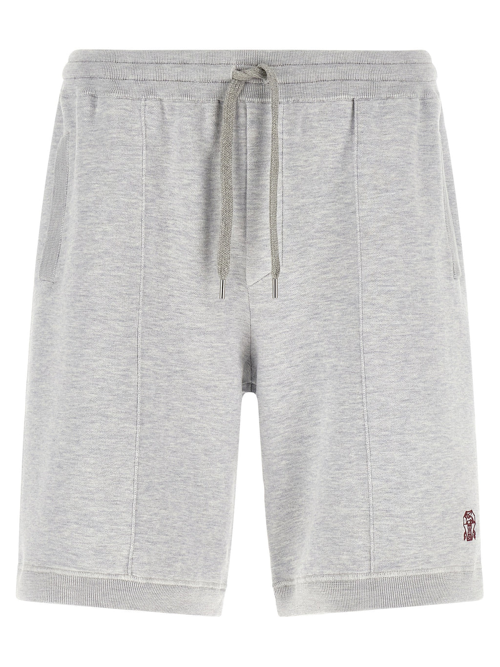 Brunello Cucinelli Gray Silk Bermuda Shorts