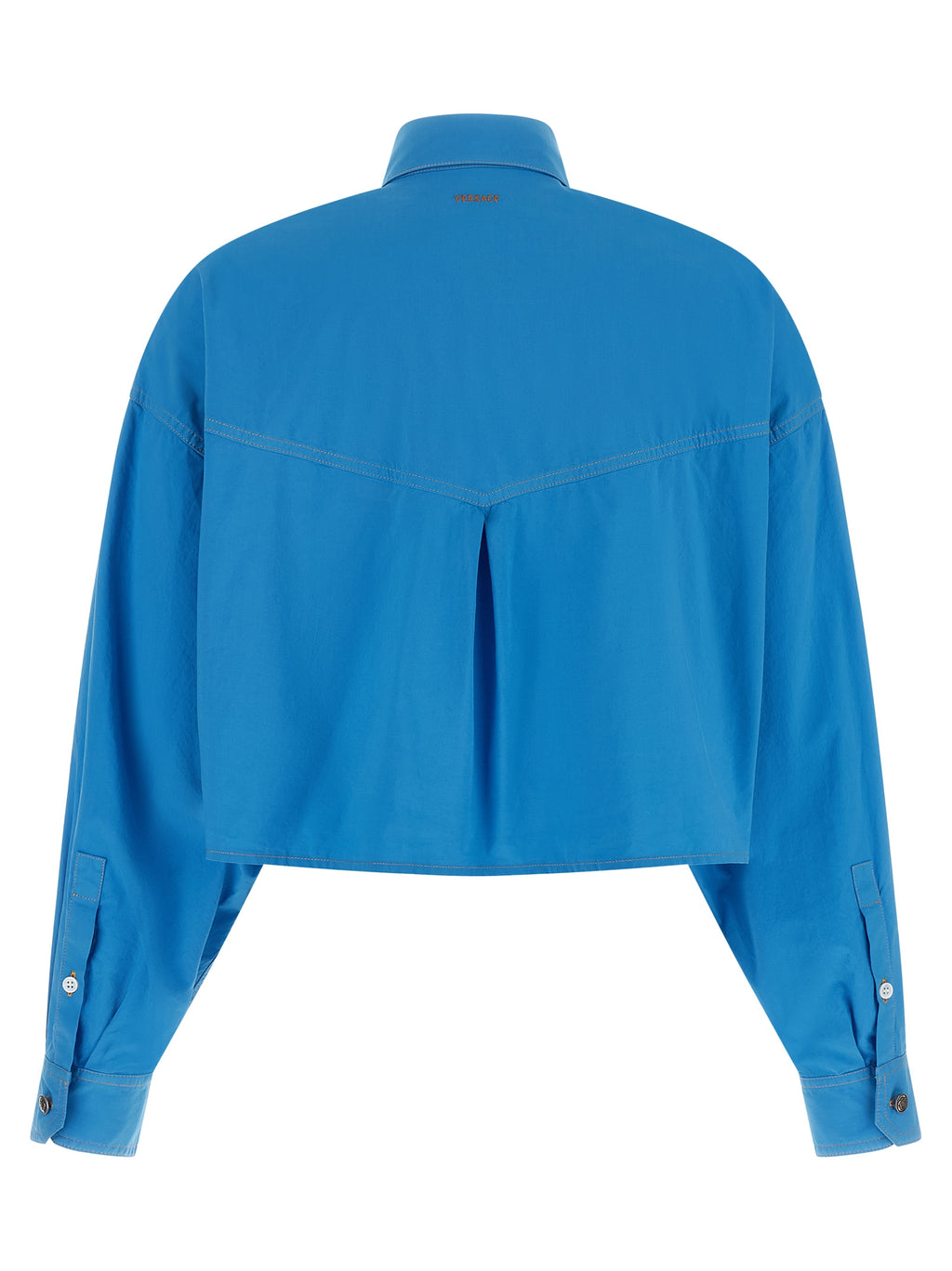 Versace Blue Cotton Blouse