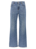 Chloé Blue Cotton High-Waisted Jean