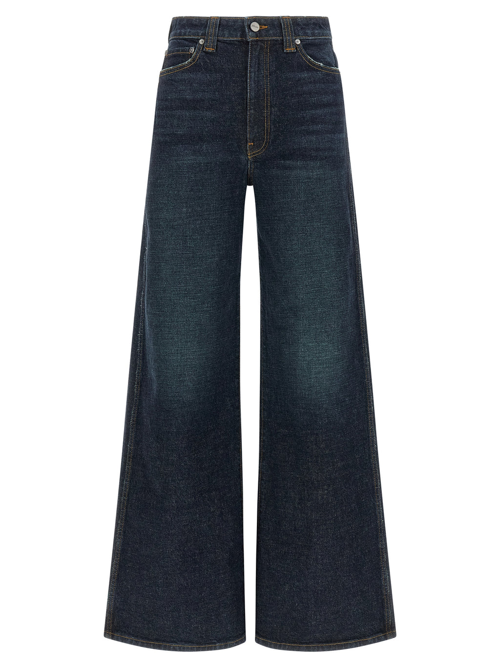 Khaite Blue Cotton Flared Jeans