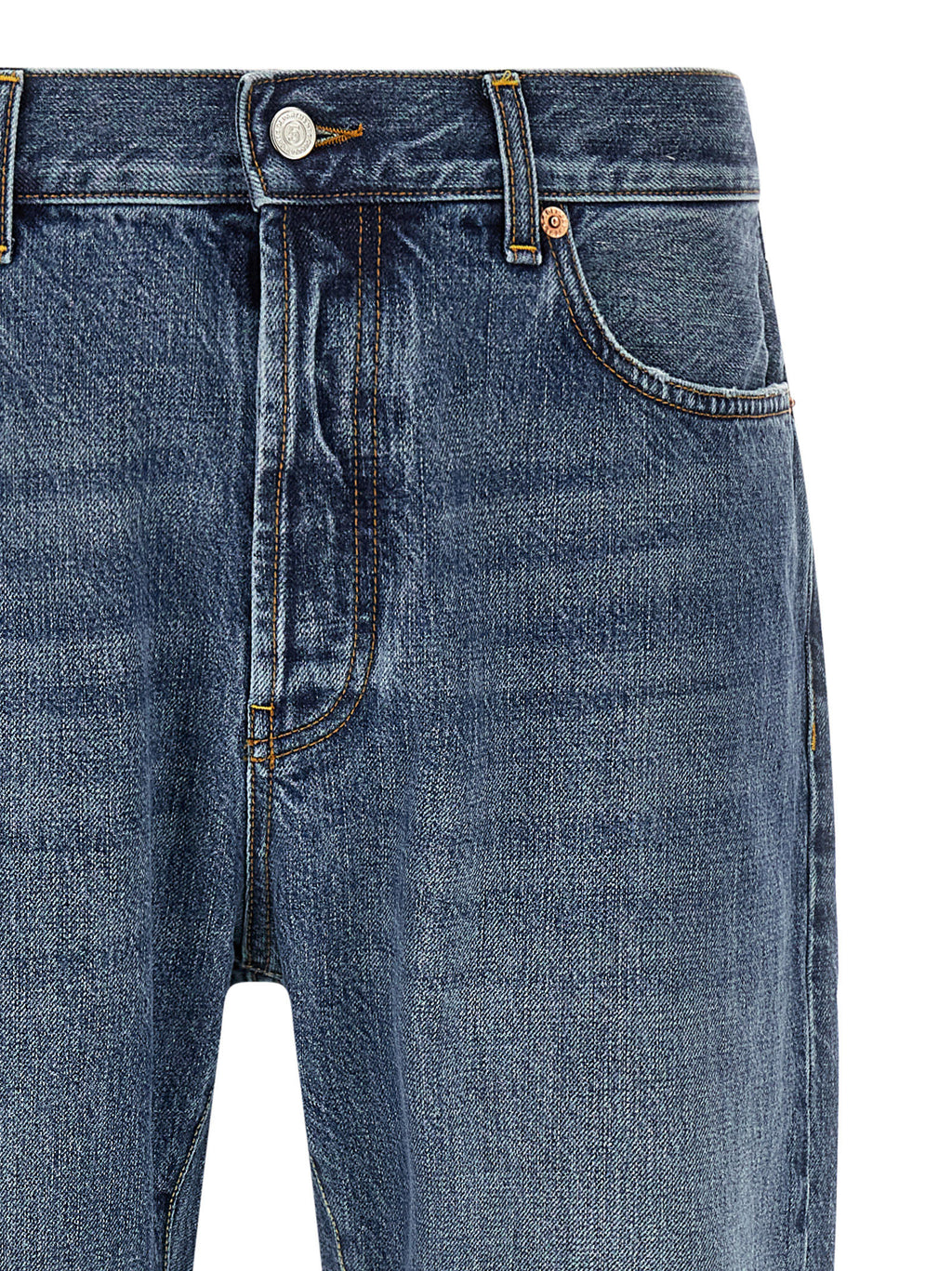 Department 5 Blue Cotton Relaxed Fit Jeans