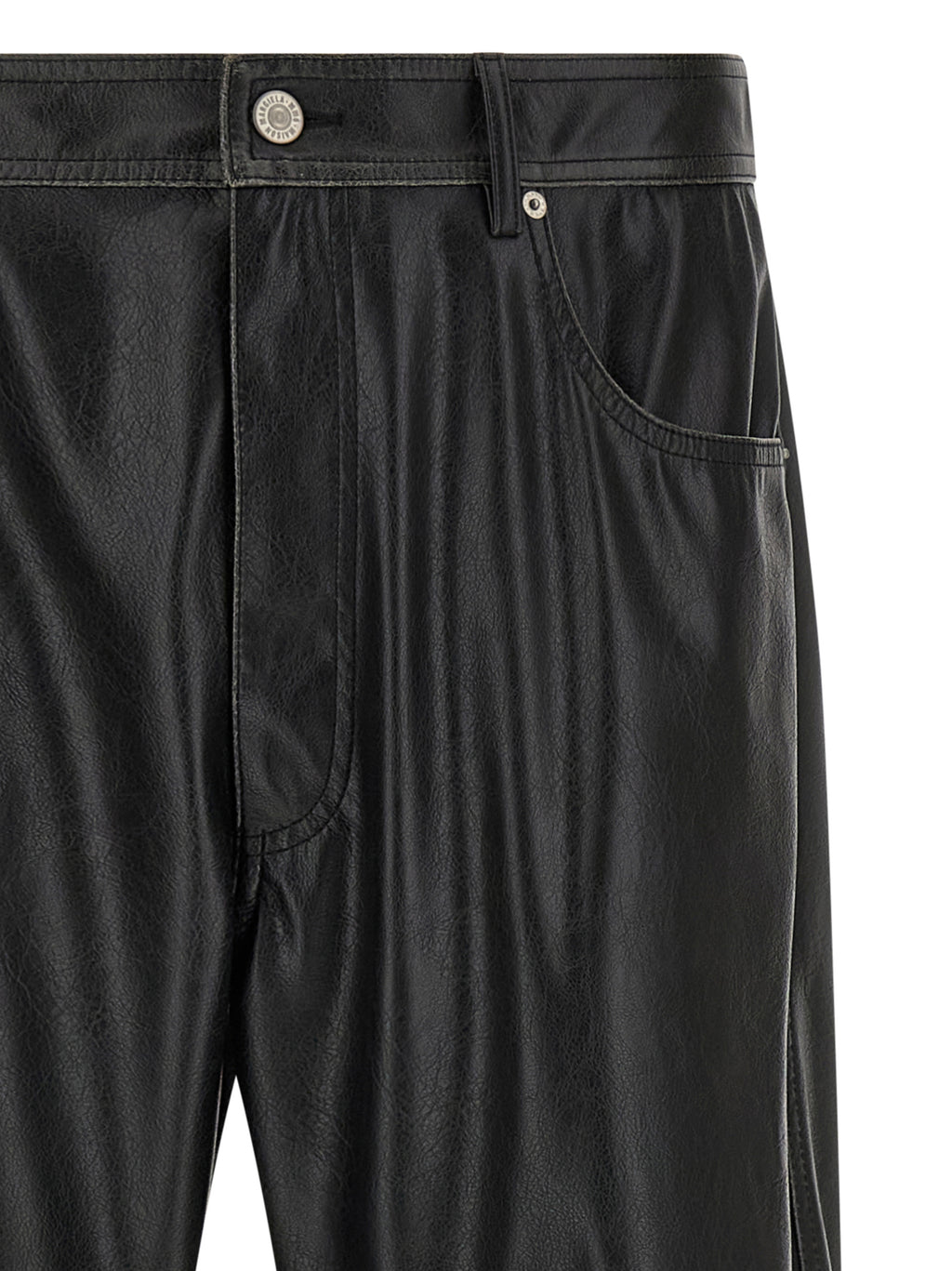 Pantalon décontracté noir en polyester MM6 Maison Margiela