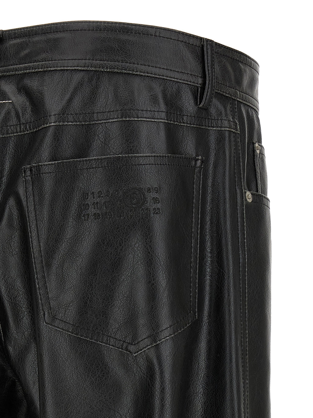 Pantalon décontracté noir en polyester MM6 Maison Margiela