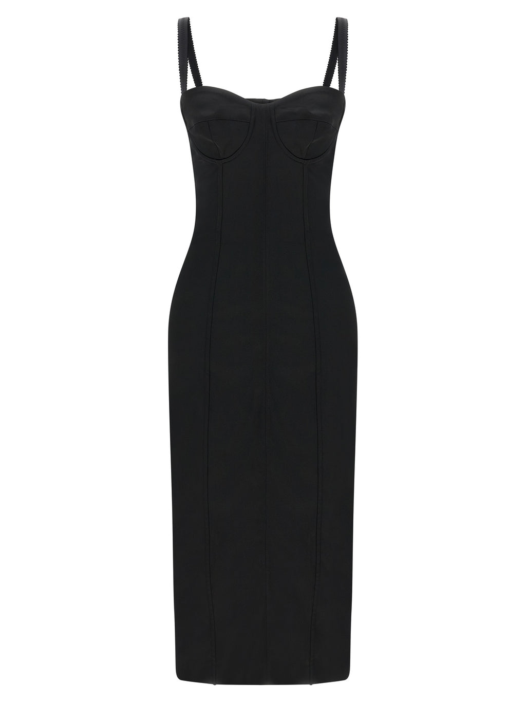 Dolce & Gabbana Black Acetate Midi Dress