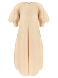 PLEATS PLEASE ISSEY MIYAKE Beige Polyester Midi Dress