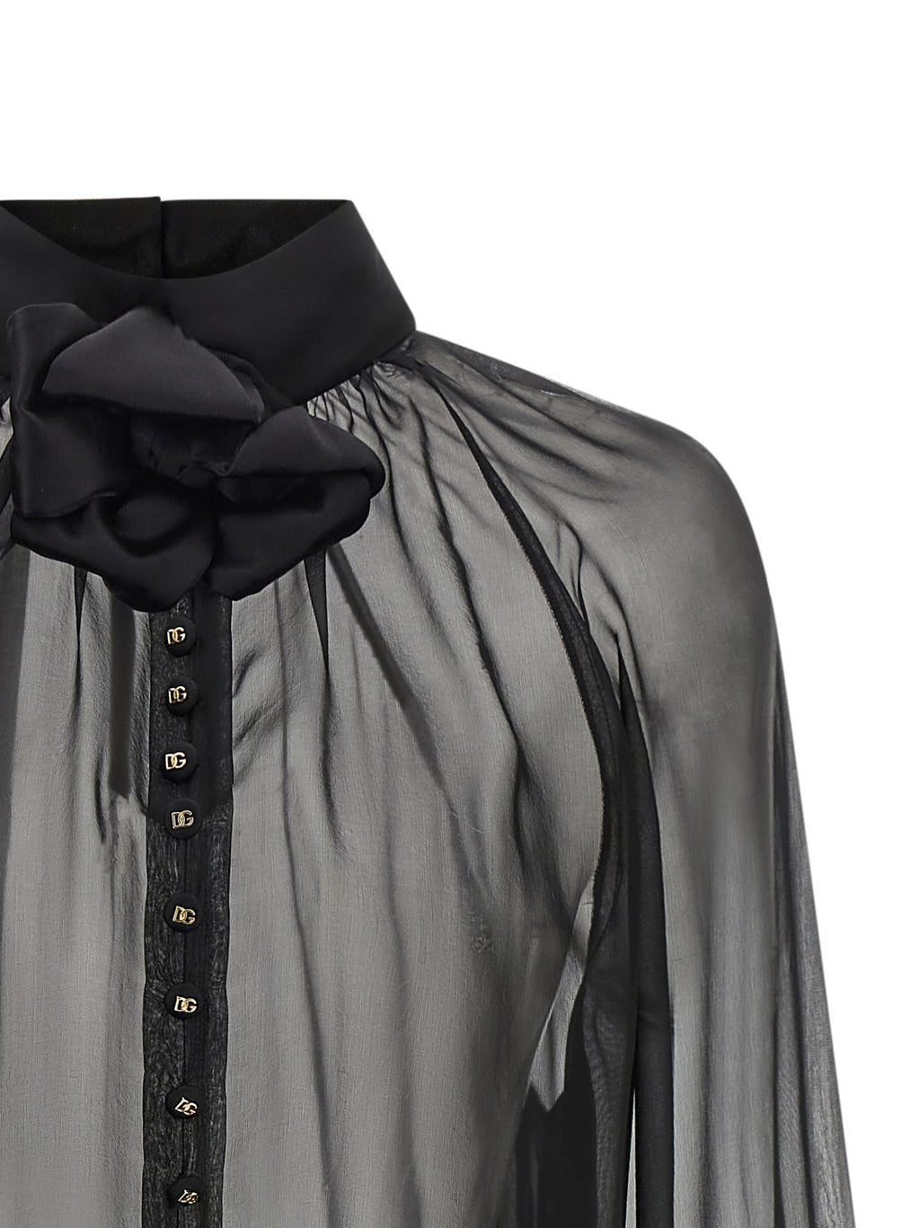Dolce & Gabbana Black Silk Blouse
