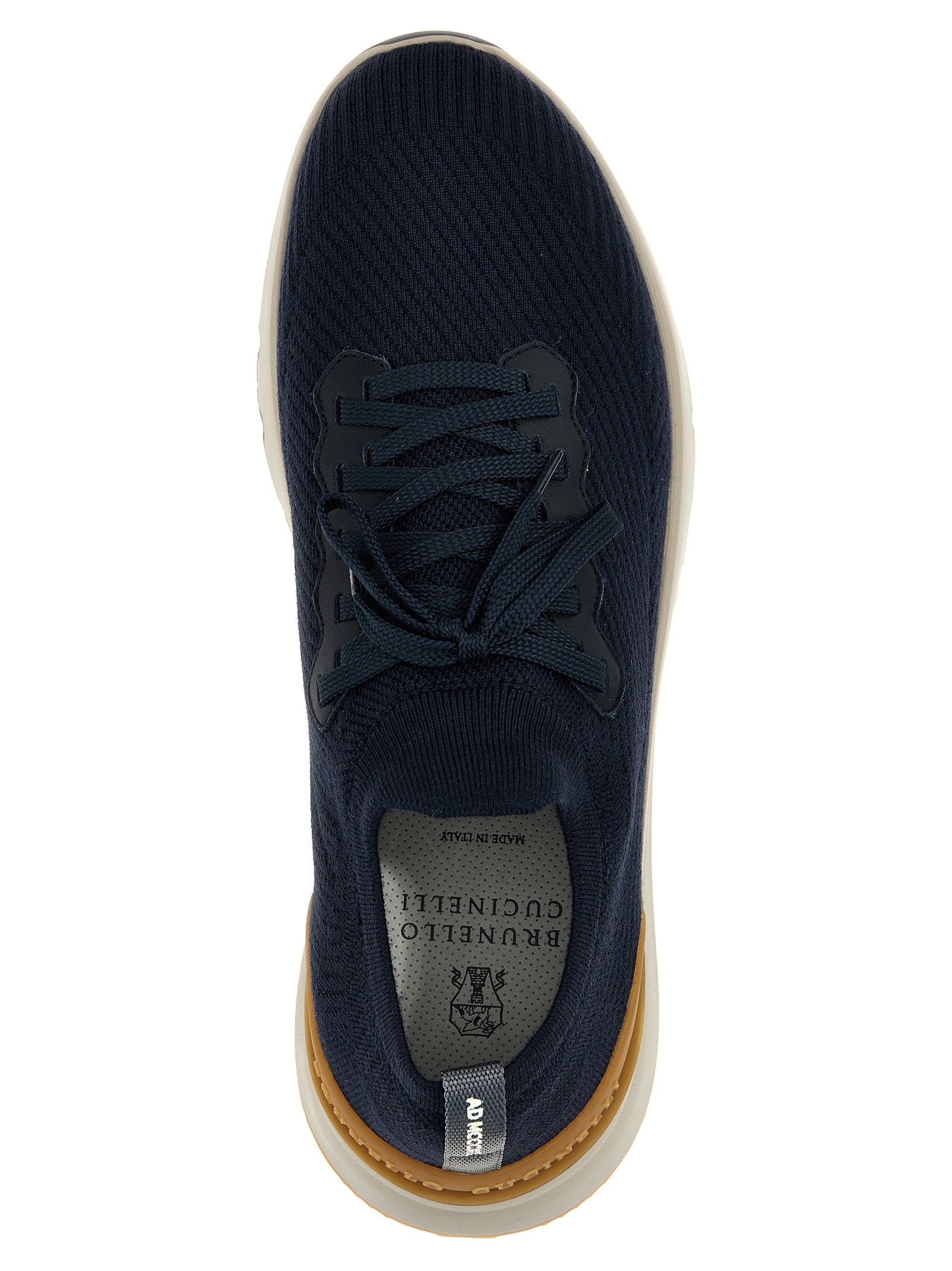 Zapatillas deportivas de lana azul Brunello Cucinelli