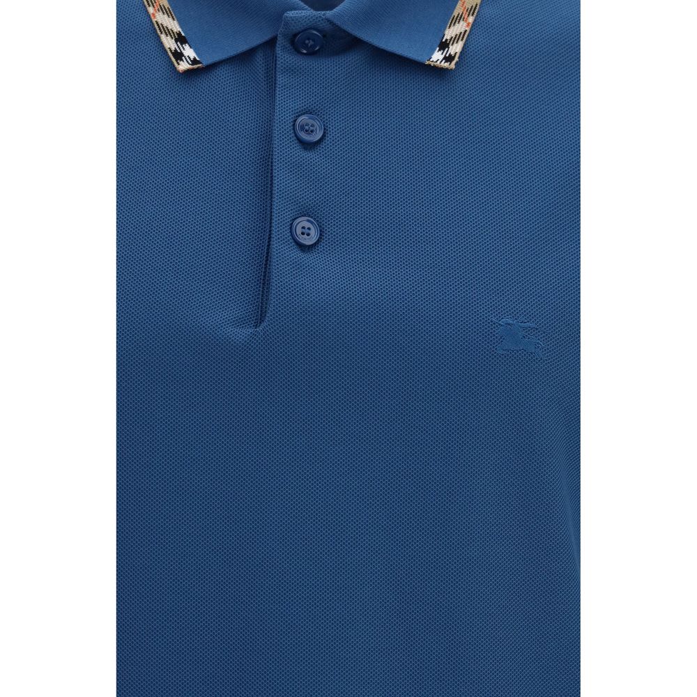 Polo de algodón azul de Burberry
