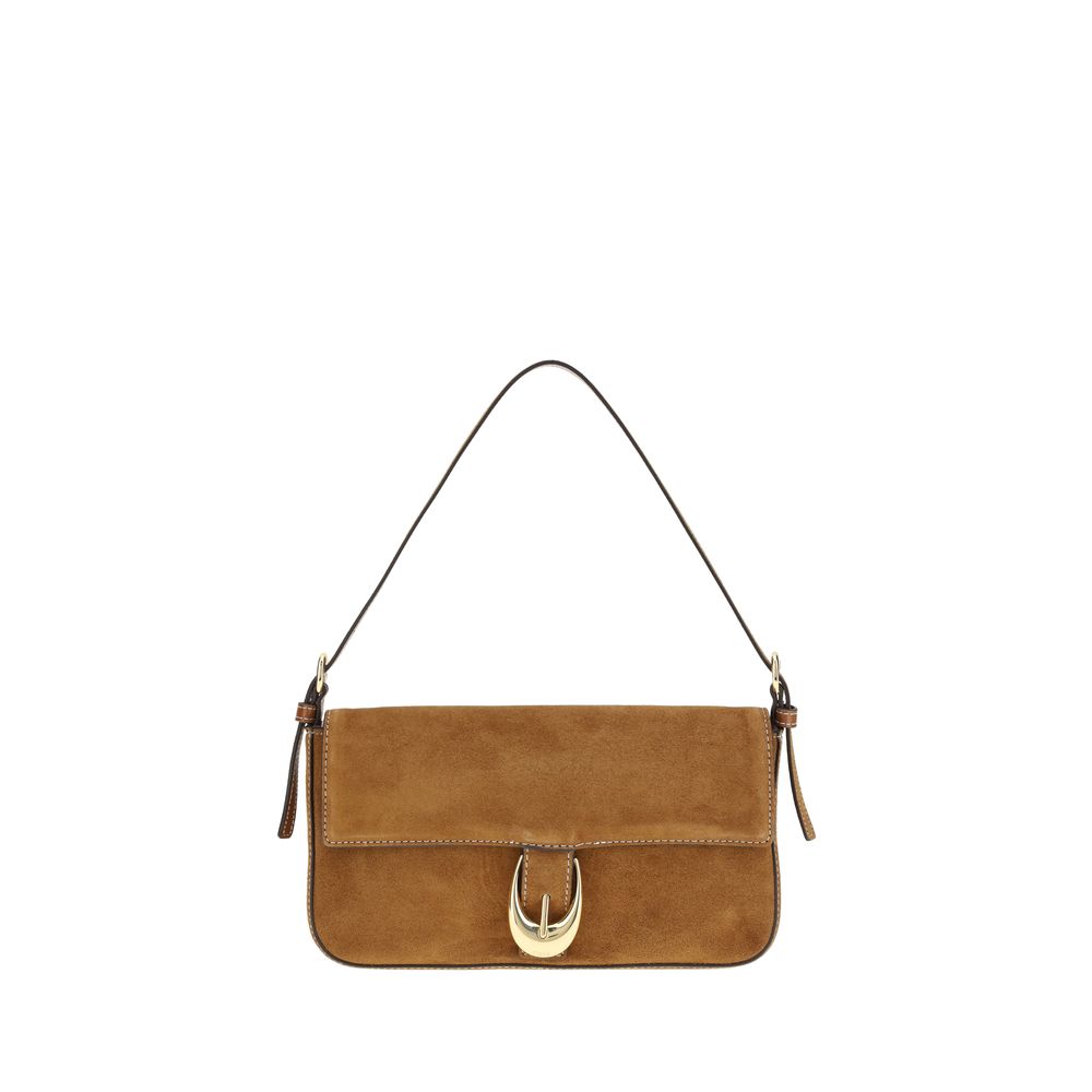 Bolso de Hombro Staud Marrón Piel de Becerro Bos Taurus