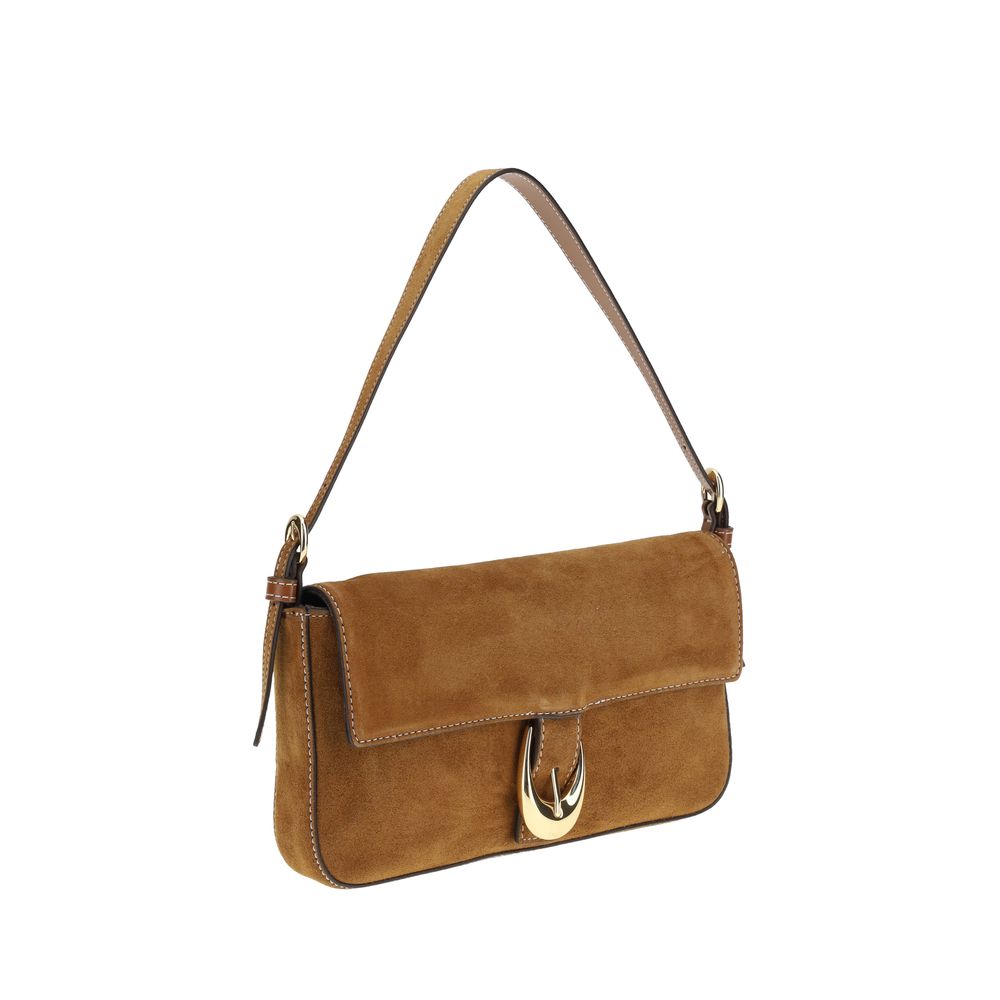 Bolso de Hombro Staud Marrón Piel de Becerro Bos Taurus