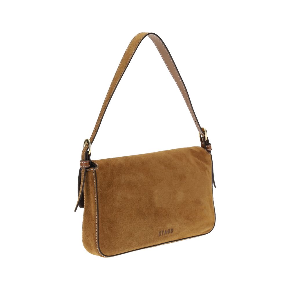 Bolso de Hombro Staud Marrón Piel de Becerro Bos Taurus