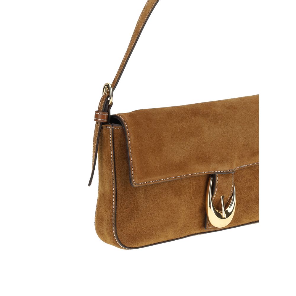Bolso de Hombro Staud Marrón Piel de Becerro Bos Taurus